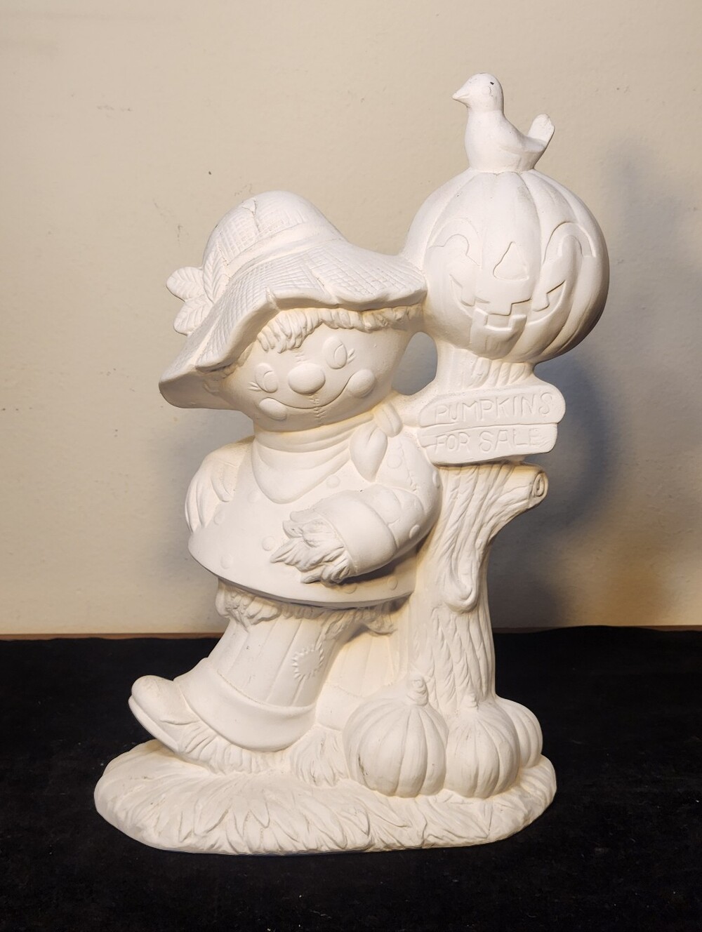 Vintage Ready To Paint Glenview Ceramic Bisque "Pumpkins For Sale" Halloween